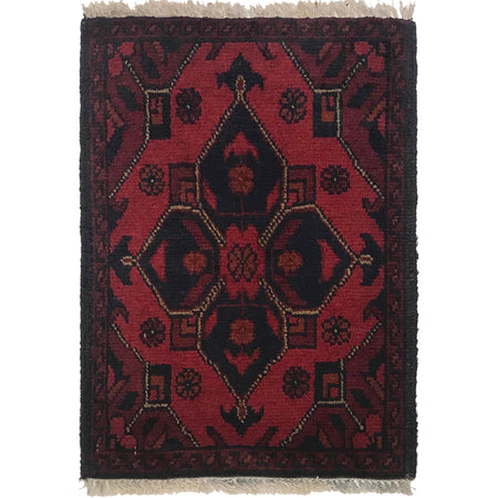 Handmade Wool Doormat Red Floral