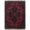 Handmade Wool Doormat Red Floral