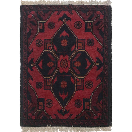 Handmade Wool Doormat Red Floral