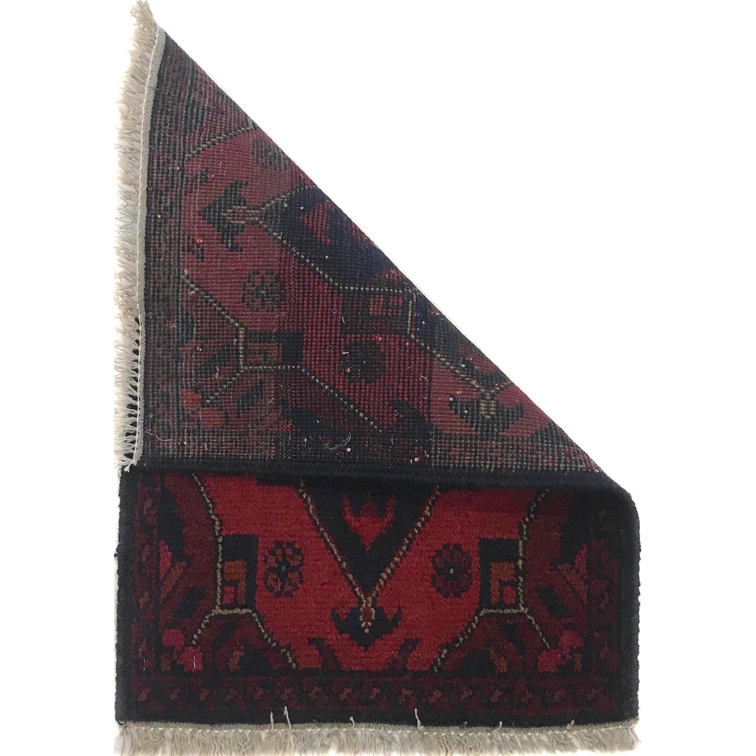 Handmade Wool Doormat Red Floral