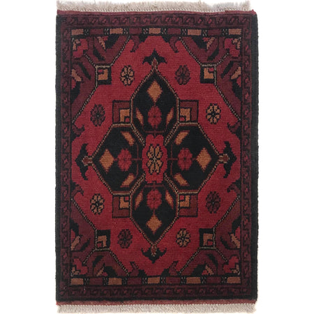 Handmade Wool Doormat Red Floral