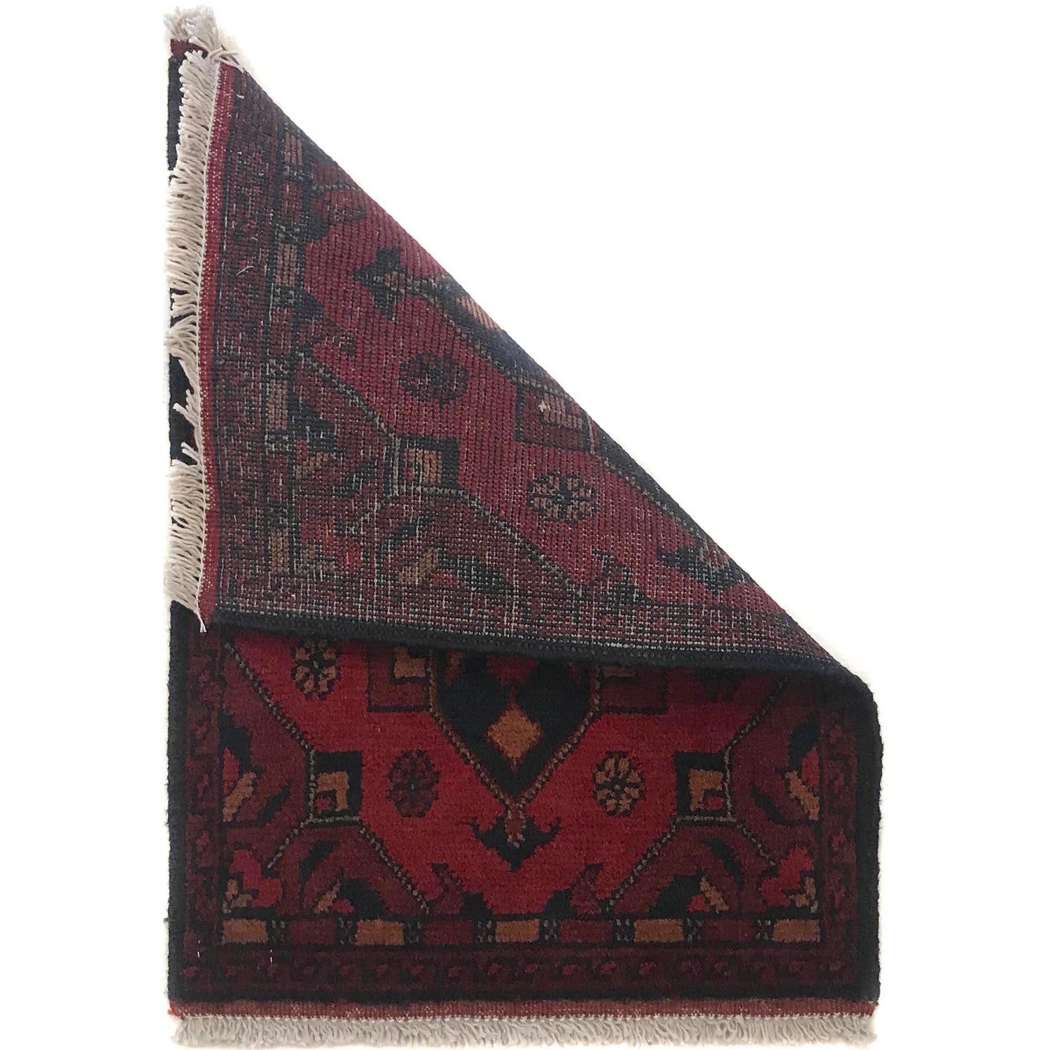 Handmade Wool Doormat Red Floral