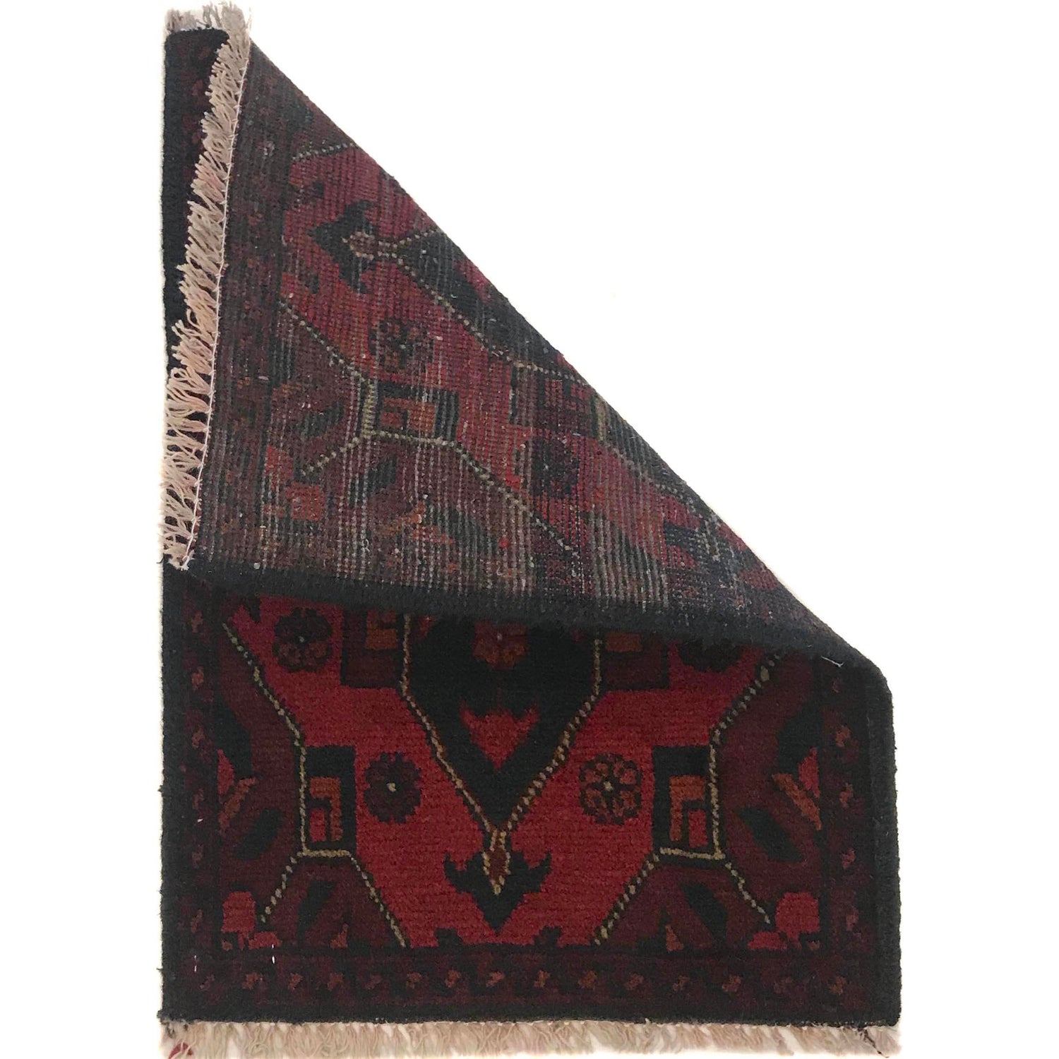 Handmade Wool Doormat Red Floral