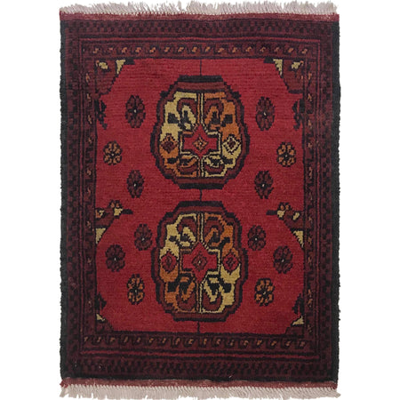 Handmade Wool Doormat Red Floral