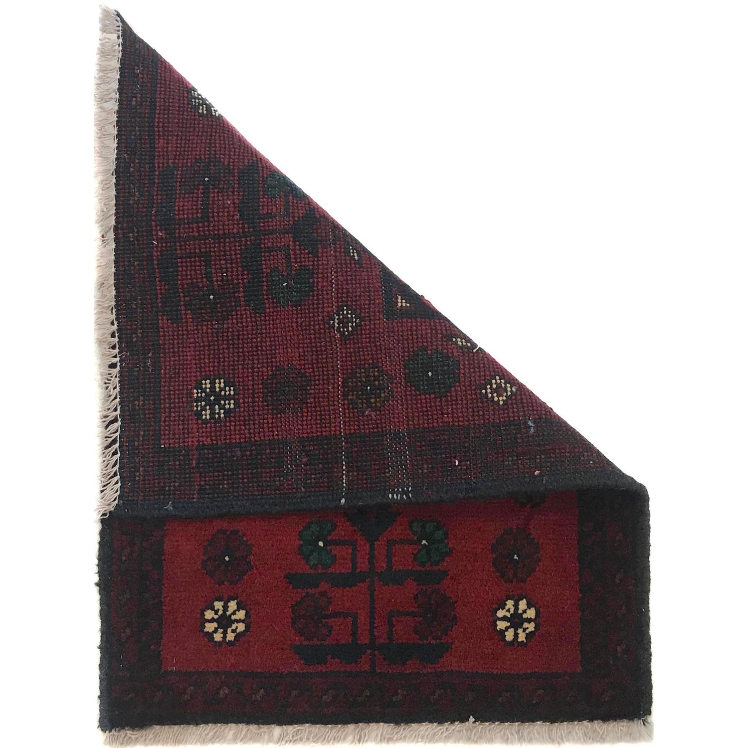 Handmade Wool Doormat Red Floral