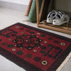 Handmade Wool Doormat Red Floral