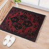Handmade Wool Doormat Red Floral