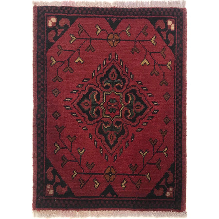 Handmade Wool Doormat Red Floral