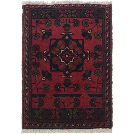 Handmade Wool Doormat Red Floral