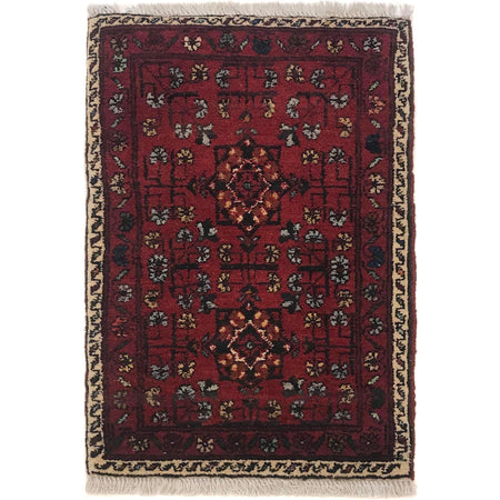 Handmade Wool Doormat Red Floral