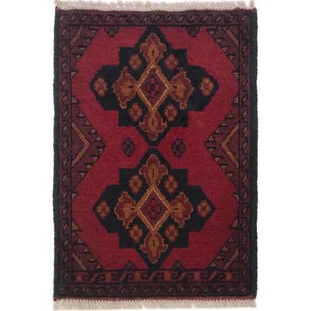 Handmade Wool Doormat Red Floral