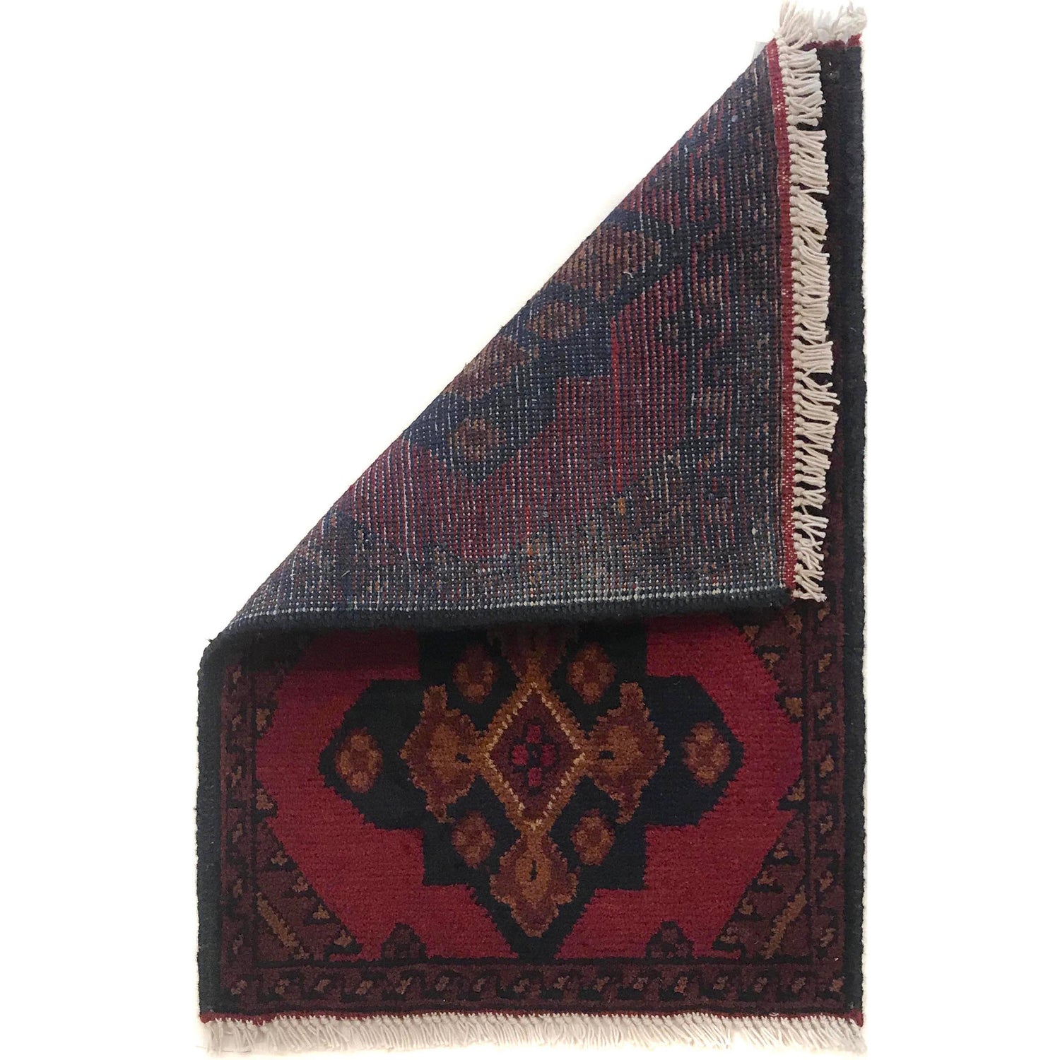 Handmade Wool Doormat Red Floral