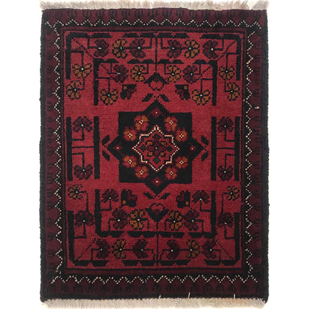 Handmade Wool Doormat Red Floral