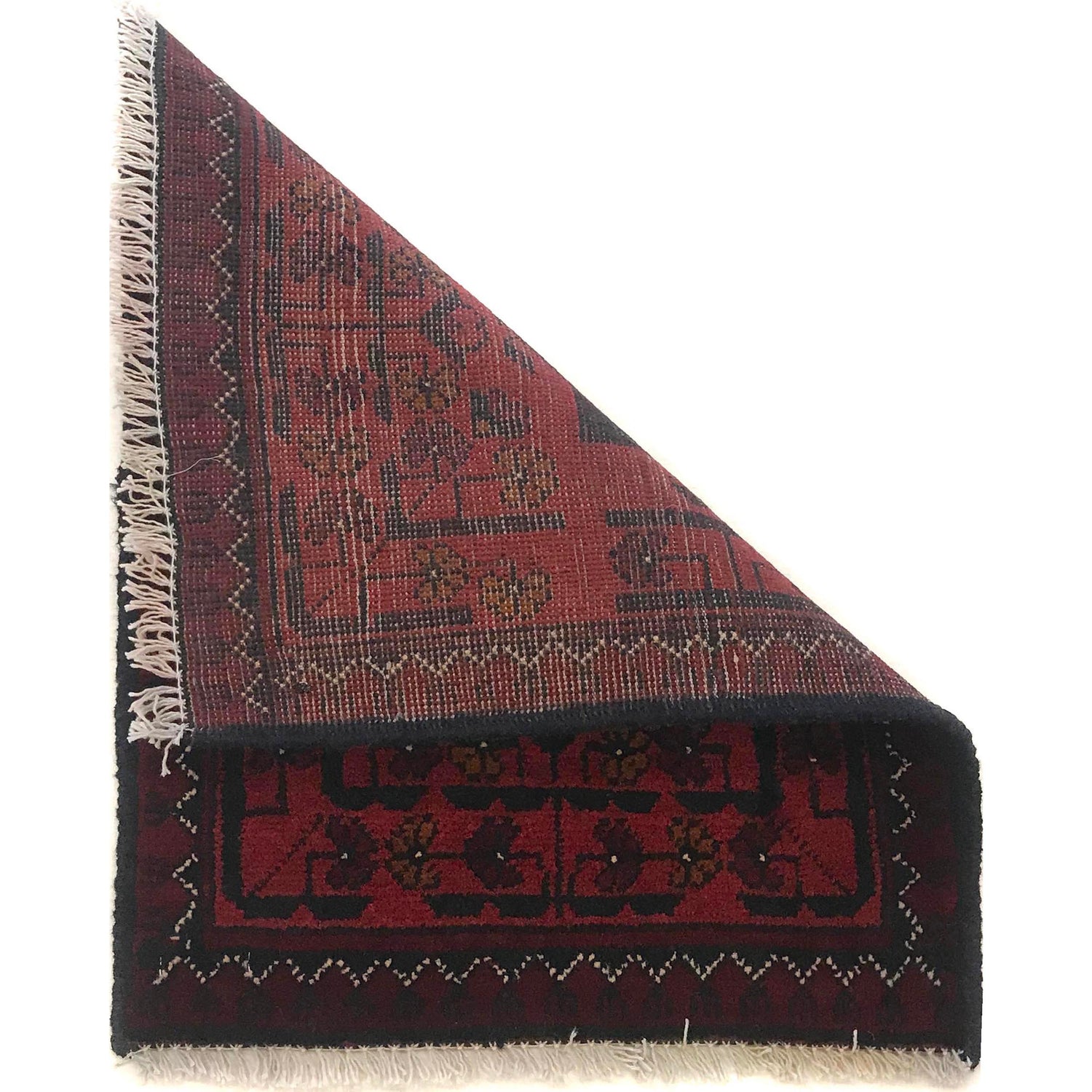 Handmade Wool Doormat Red Floral
