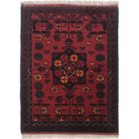 Handmade Wool Doormat Red Floral