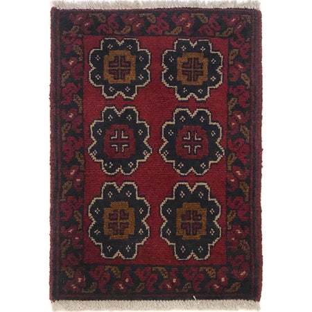 Handmade Wool Doormat Red Floral