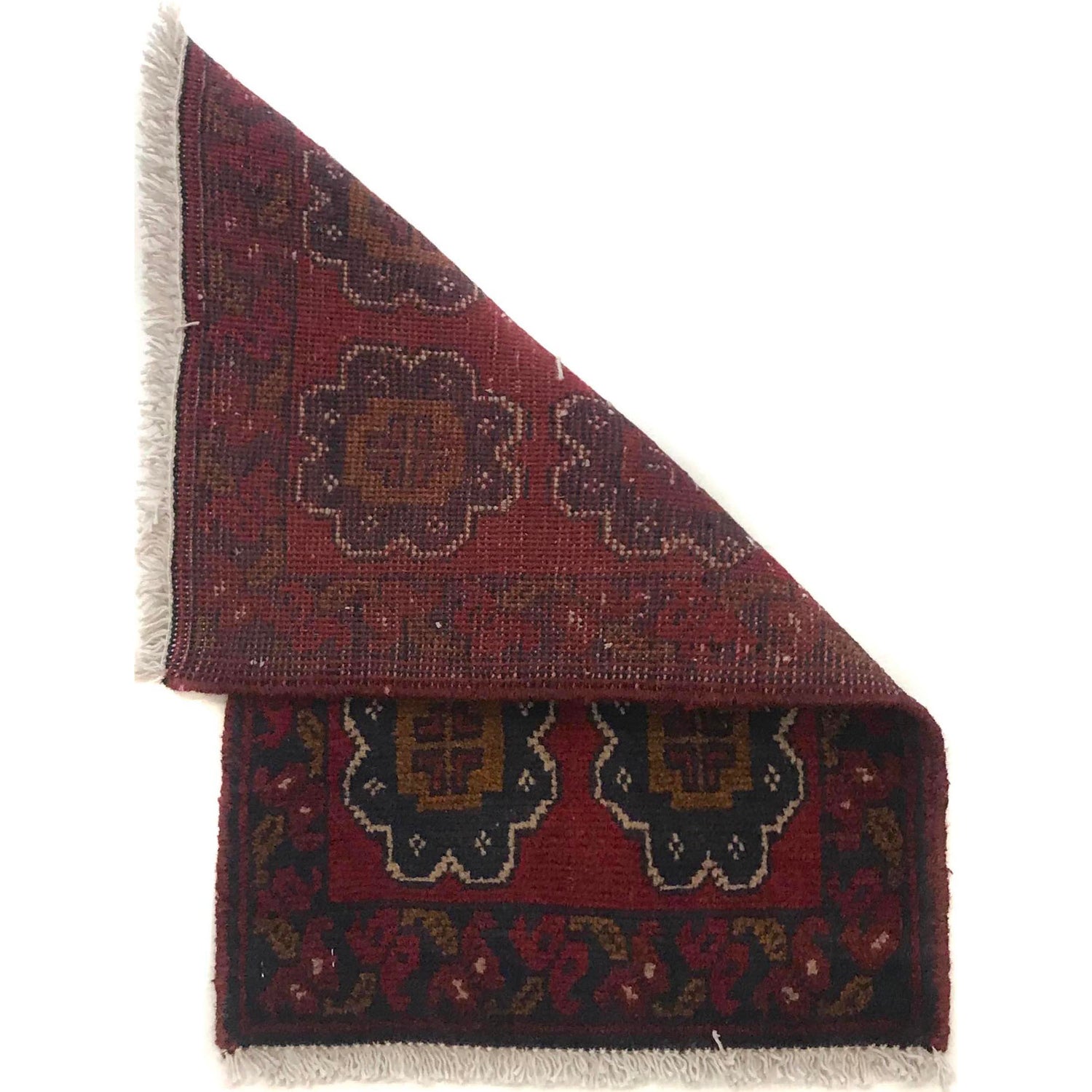 Handmade Wool Doormat Red Floral