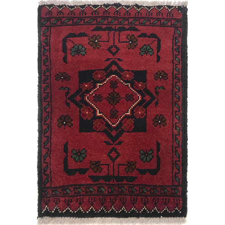 Handmade Wool Doormat Red Floral