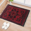 Handmade Wool Doormat Red Floral