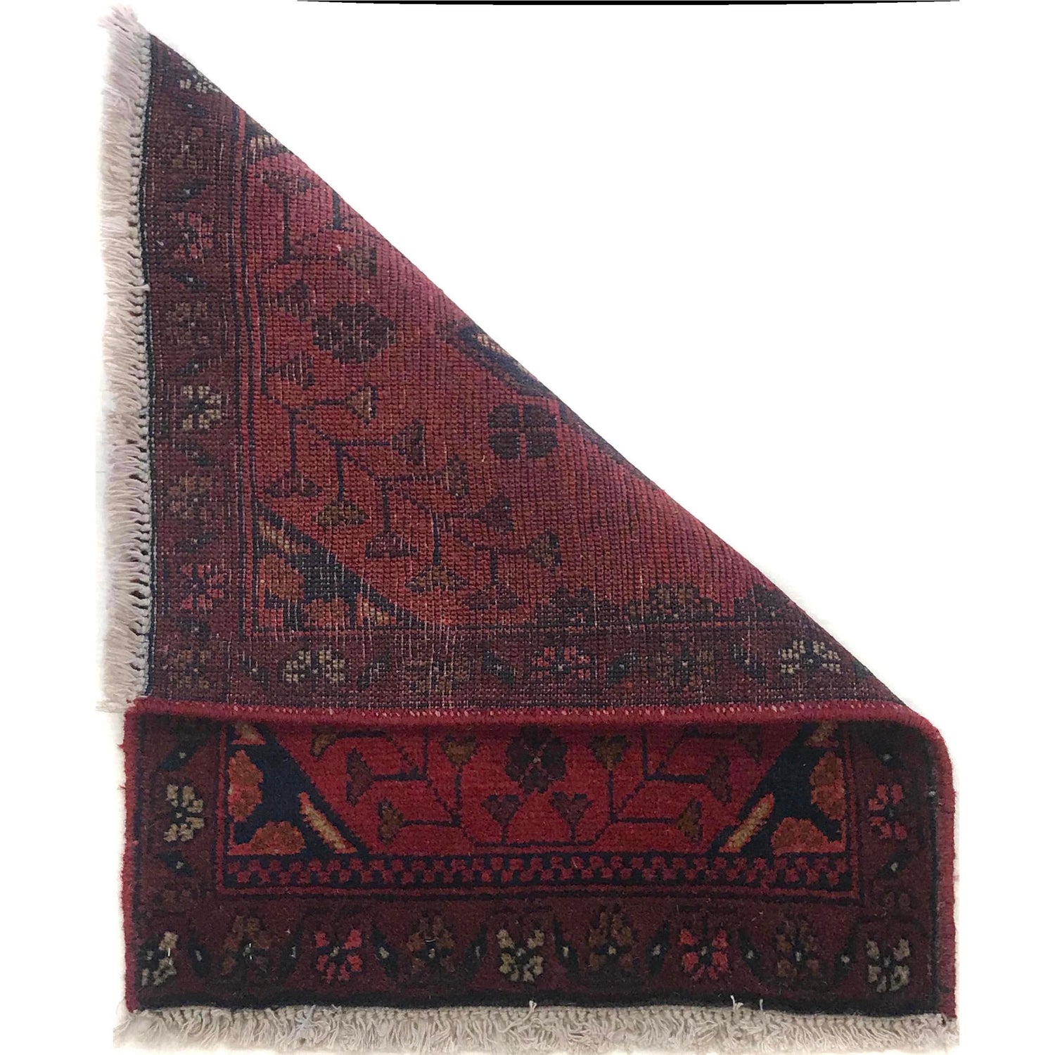 Handmade Wool Doormat Red Floral