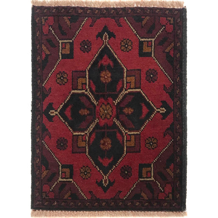 Handmade Wool Doormat Red Floral