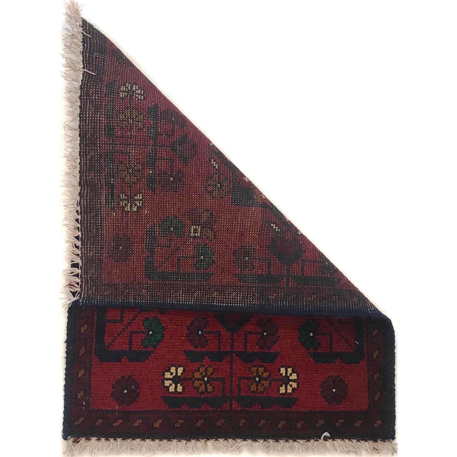 Handmade Wool Doormat Red Floral