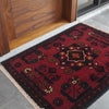Handmade Wool Doormat Red Floral