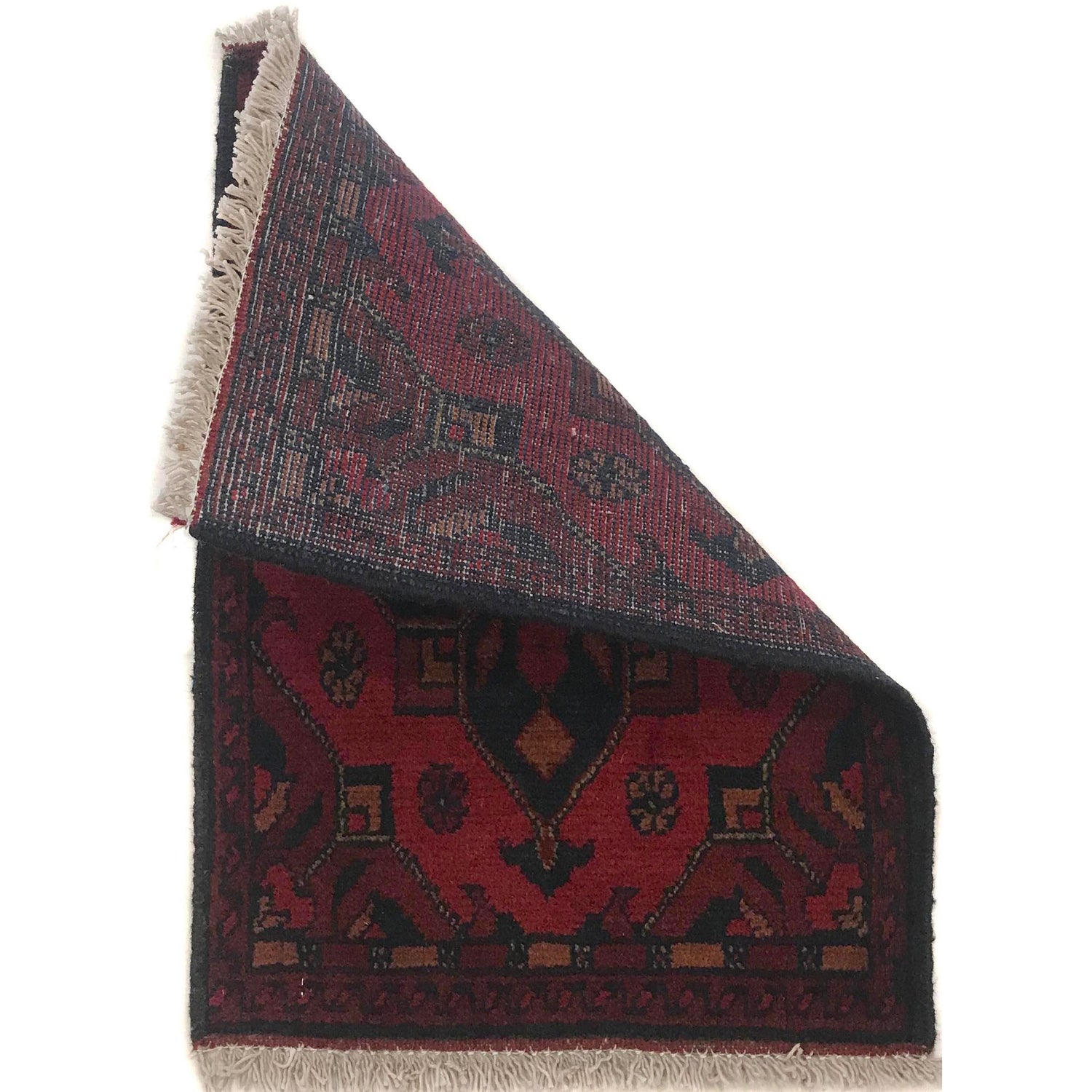 Handmade Wool Doormat Red Floral