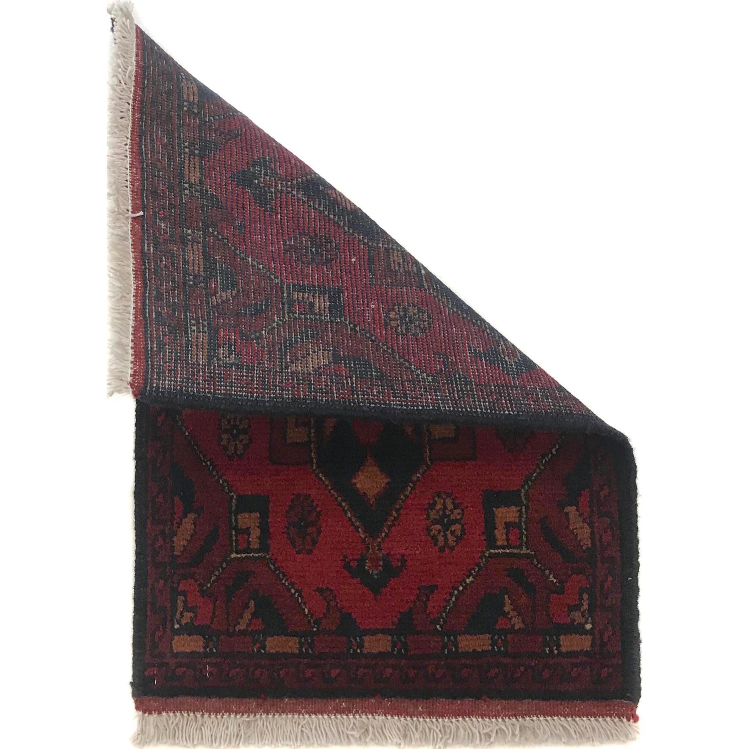 Handmade Wool Doormat Red Floral