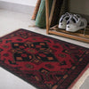Handmade Wool Doormat Red Floral