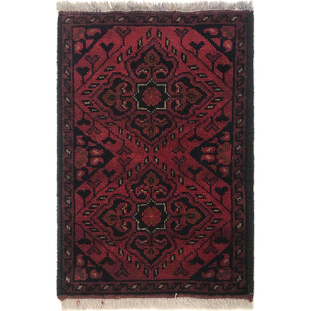 Handmade Wool Doormat Red Floral