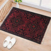 Handmade Wool Doormat Red Floral
