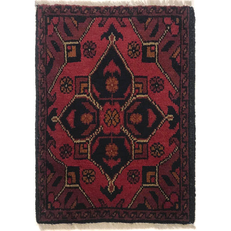 Handmade Wool Doormat Red Floral