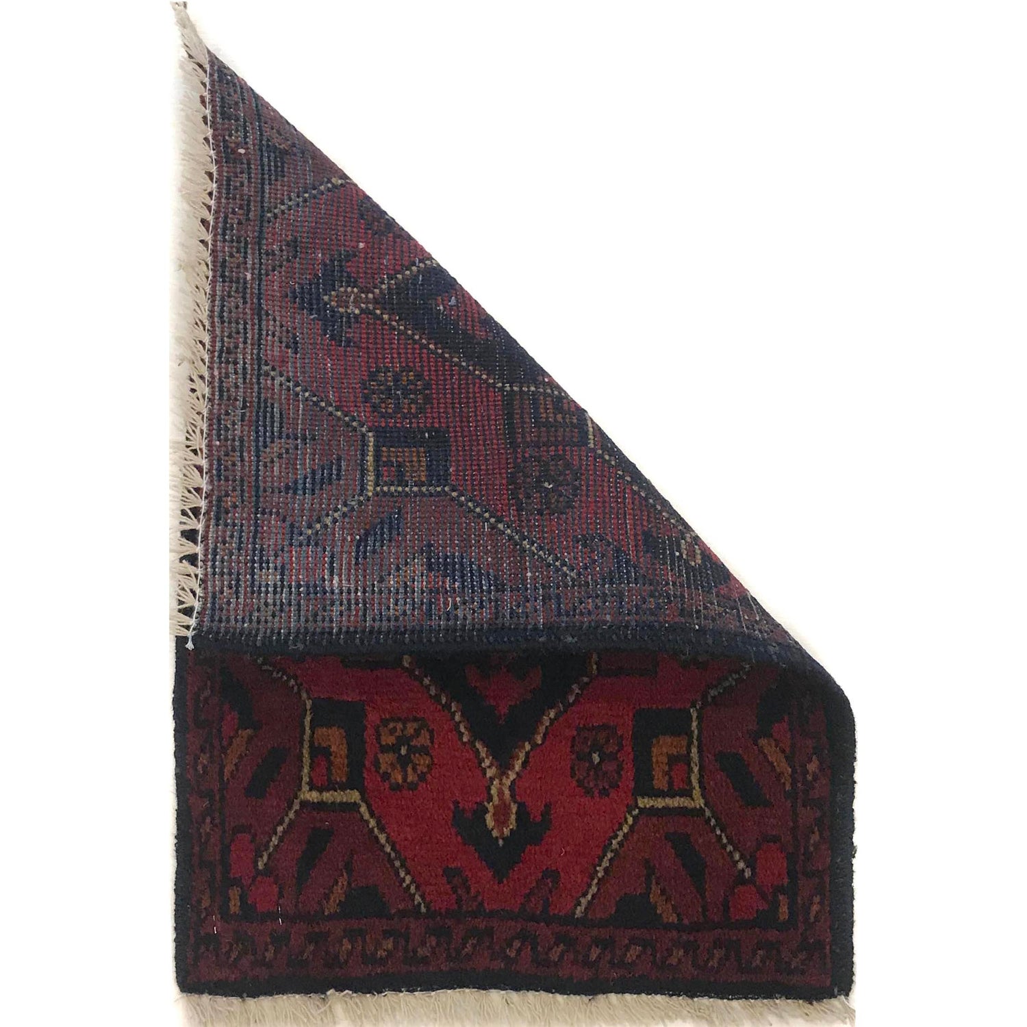 Handmade Wool Doormat Red Floral
