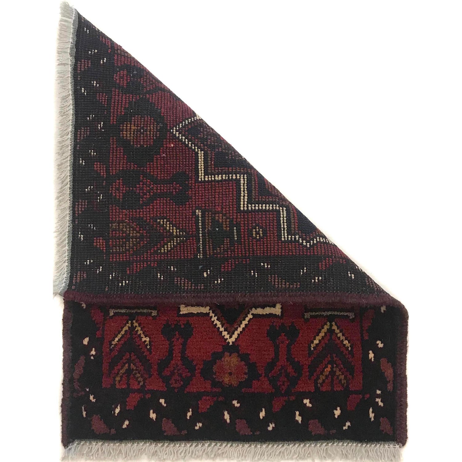 Handmade Wool Doormat Red Floral