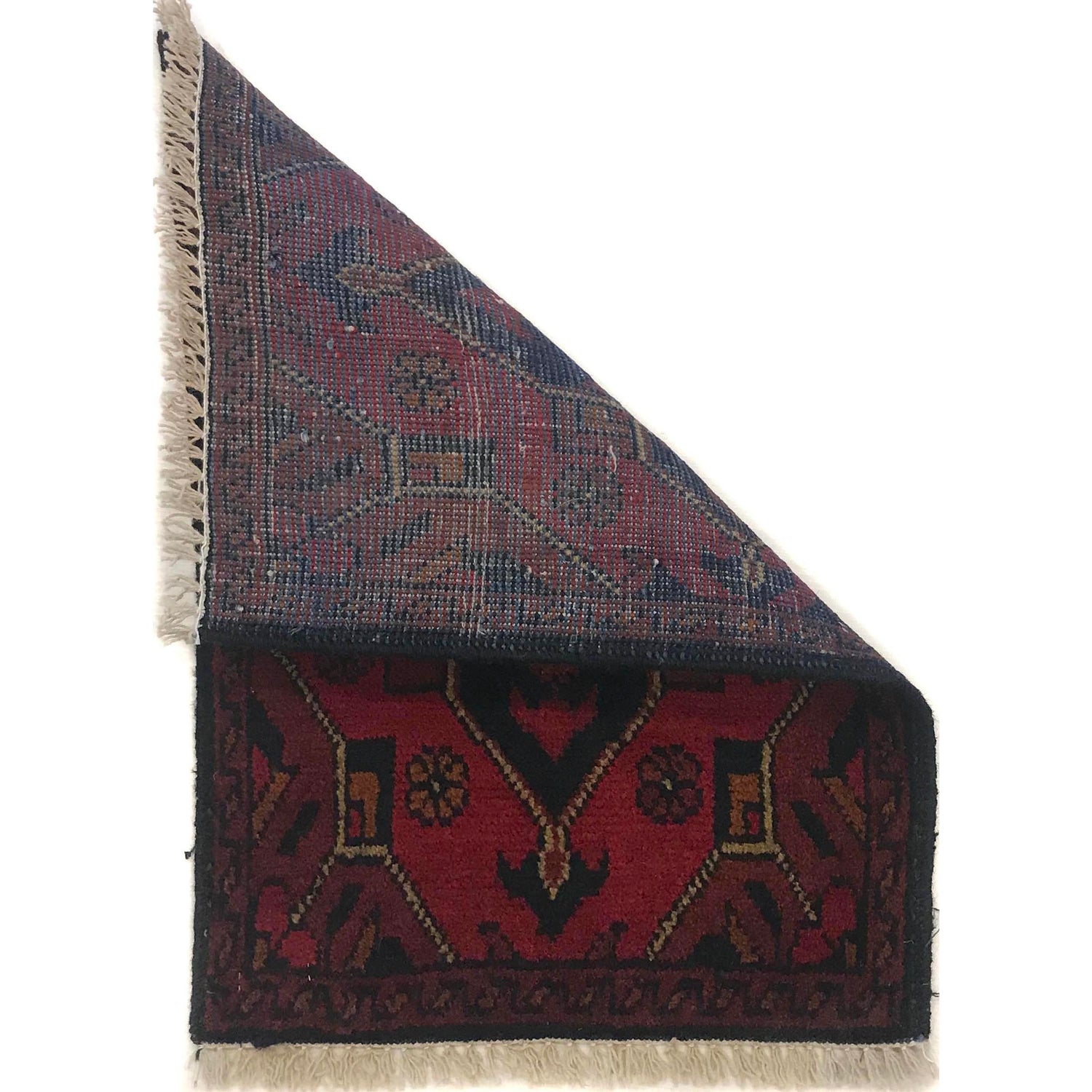 Handmade Wool Doormat Red Floral