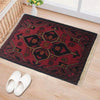 Handmade Wool Doormat Red Floral