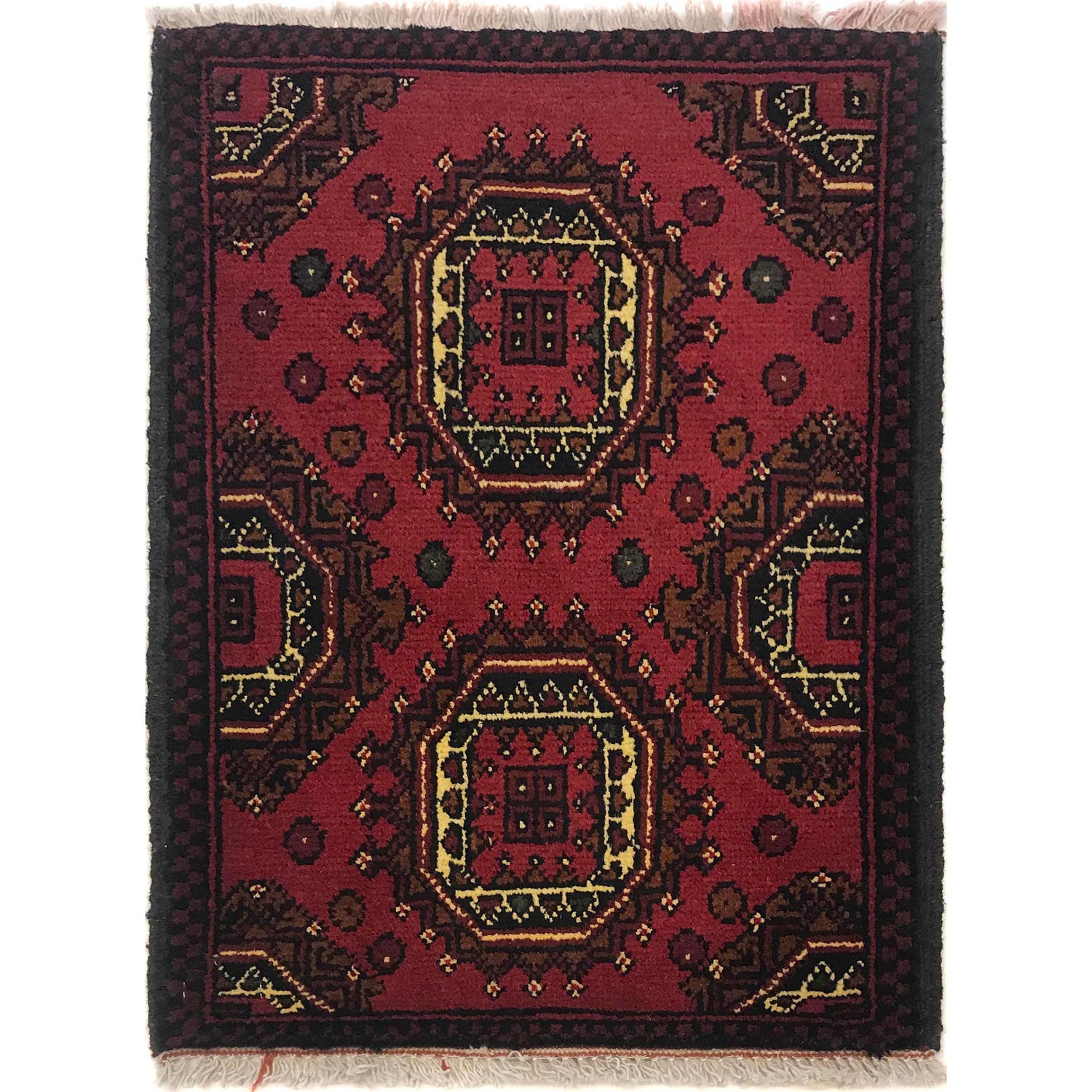 Handmade Wool Doormat Red Floral