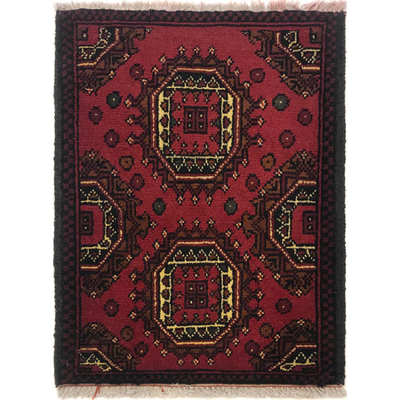 Handmade Wool Doormat Red Floral
