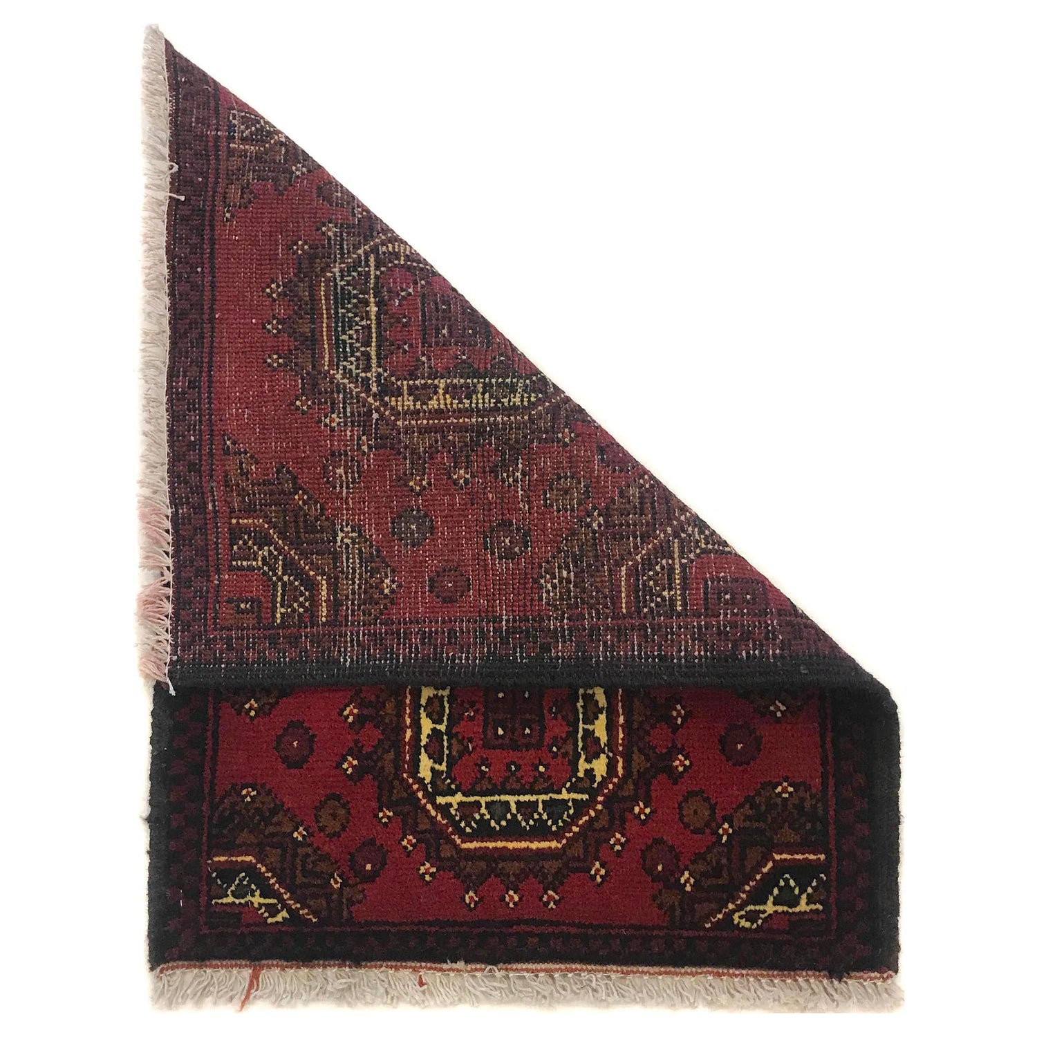 Handmade Wool Doormat Red Floral