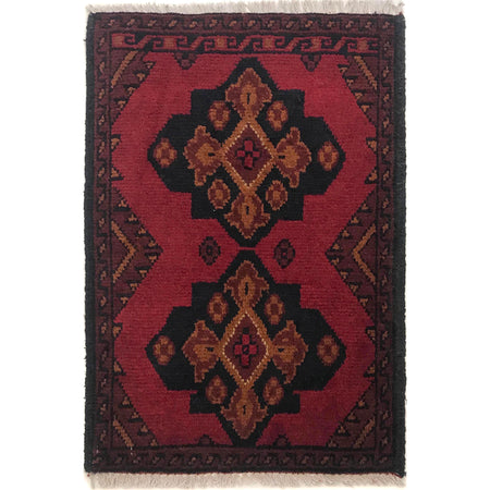 Handmade Wool Doormat Red Floral
