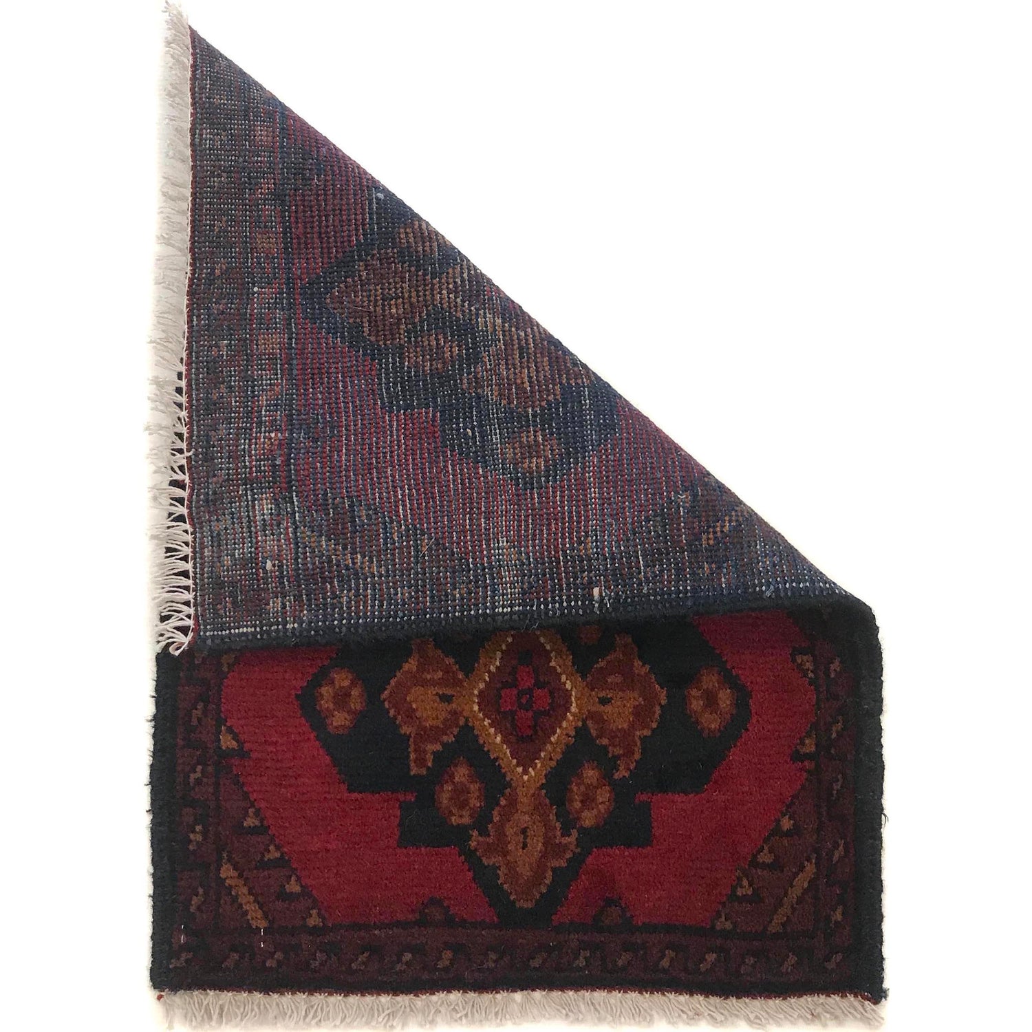 Handmade Wool Doormat Red Floral
