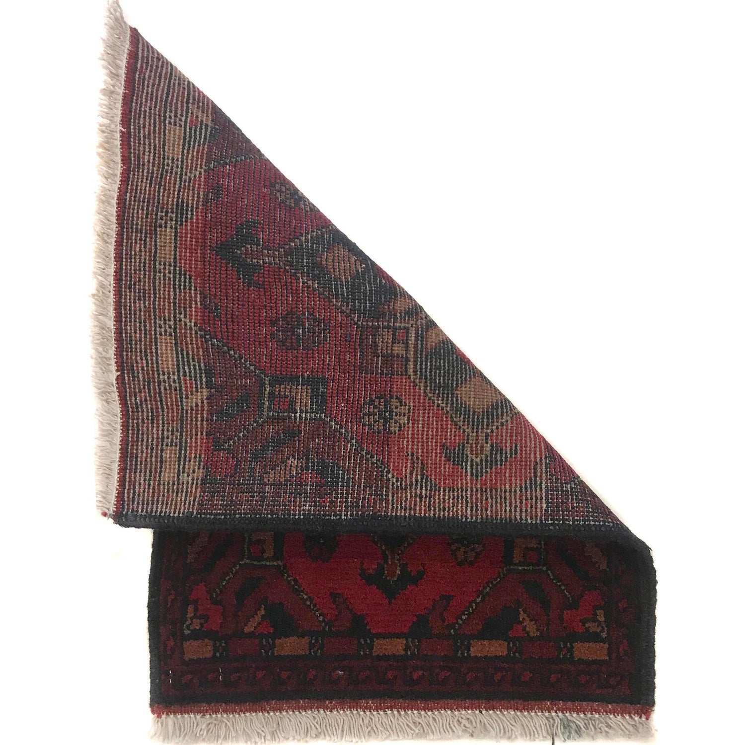 Handmade Wool Doormat Red Floral
