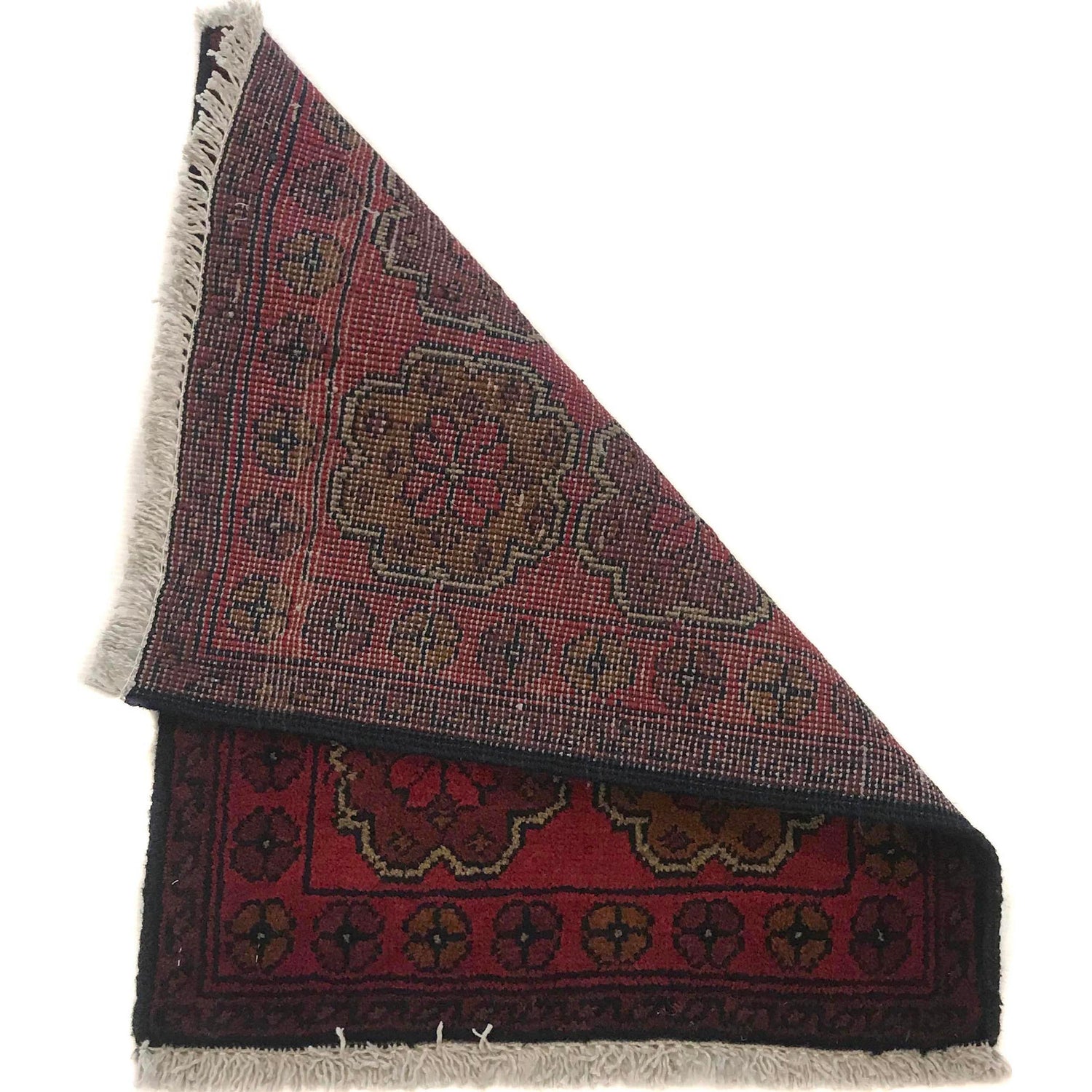 Handmade Wool Doormat Red Floral