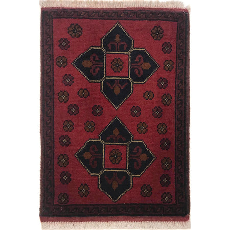 Handmade Wool Doormat Red Floral