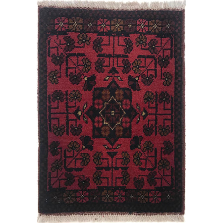 Handmade Wool Doormat Red Floral