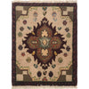 Handmade Wool Doormat Ivory Geometric