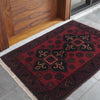 Handmade Wool Doormat Red Floral