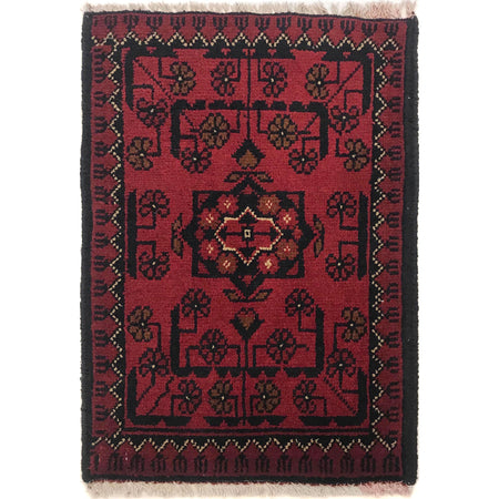 Handmade Wool Doormat Red Floral