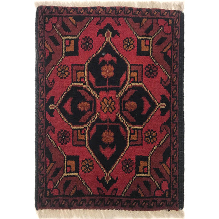 Handmade Wool Doormat Red Floral